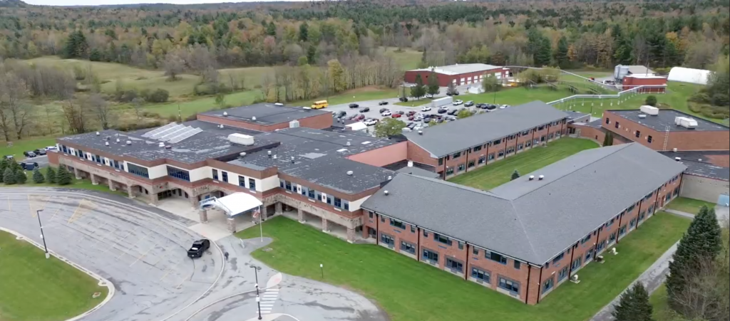 drone image of Edward-Knox CSD grounds