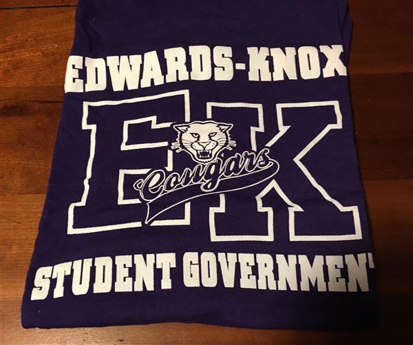 edwards-knox student government t-shirt